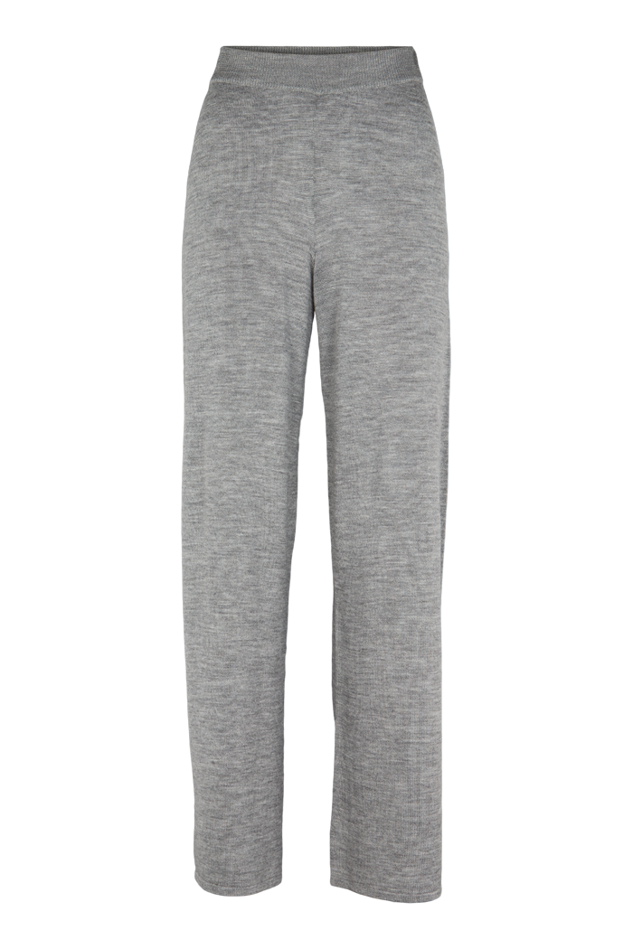Basic Apparel Vera Wide Pants Bukser 094 Light Grey Mel.